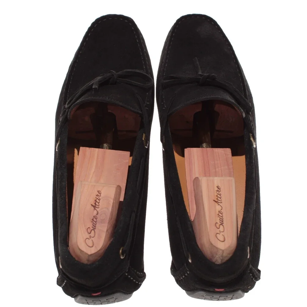 Piloti NWB Atlas Slip On Loafers Size 9 US in Black Suede Made in Portugal